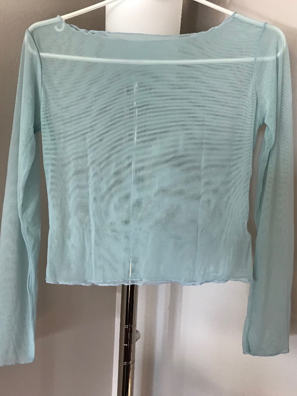 Ballet Rosa Natasha Long Sleeve Mesh Cover Up M Color Ciel